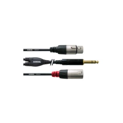 Cordial CFY 3 VFM Cable de Audio - 3m XLR y Jack Estéreo - Negro Cordial CFY 3 VFM Cable de Audio - 3m XLR y Jack Estéreo - Negro