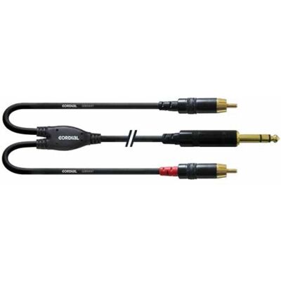 Cordial CFY 6 VCC Audio Cable - 6m, 2 RCA, 6.35mm Jack Cordial CFY 6 VCC Audio Cable - 6m, 2 RCA, 6.35mm Jack