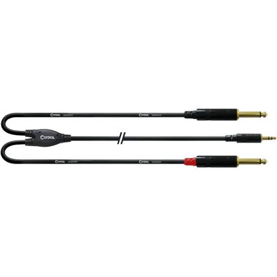 Cordial CFY 6 WPP Lydkabel - 6m, Svart, Y-adapter, Rean kontakter Cordial CFY 6 WPP Lydkabel - 6m, Svart, Y-adapter, Rean kontakter