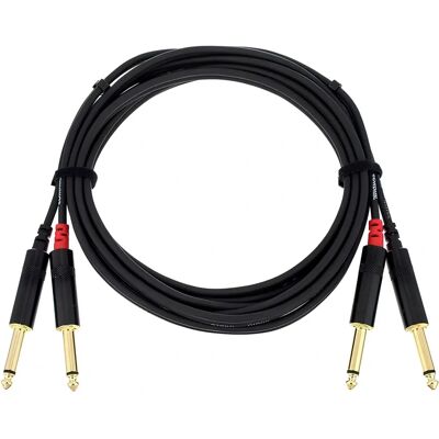 Cordial CFU 3 PP Audio Adapterkabel - 3m - Schwarz - Studio Typ Cordial CFU 3 PP Audio Adapterkabel - 3m - Schwarz - Studio Typ