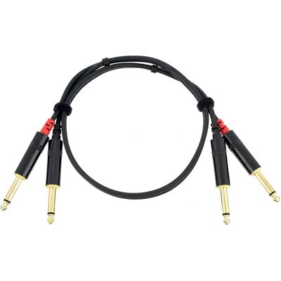 Cordial Câble Double Jack Mono - 0,6m - Type audio Cordial Câble Double Jack Mono - 0,6m - Type audio