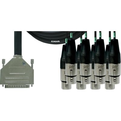 Cordial CFD 1.5 DFT Cable de interfaz - 8 XLR hembra, Sub-D 25-pin, 1,5m Cordial CFD 1.5 DFT Cable de interfaz - 8 XLR hembra, Sub-D 25-pin, 1,5m