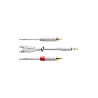 Ljudkabel Cordial CFY 3 WCC-SNOW - 3m, Vit, RCA & 3.5mm Ljudkabel Cordial CFY 3 WCC-SNOW - 3m, Vit, RCA & 3.5mm