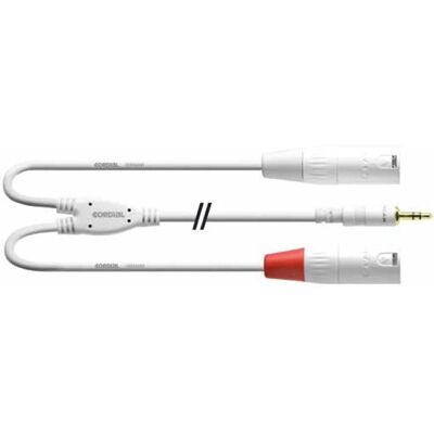 Cordial CFY 1.8 WMM-SNOW Cable de audio - Estéreo 3.5mm a 2x XLR Cordial CFY 1.8 WMM-SNOW Cable de audio - Estéreo 3.5mm a 2x XLR