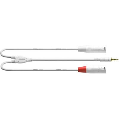 Cable Estéreo Cordial - 1.5m, Snow, XLR a 3.5mm Cable Estéreo Cordial - 1.5m, Snow, XLR a 3.5mm