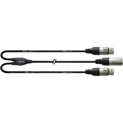Cordial CFY 0.3 MFF Y-Adapter kábel - 30cm - XLR Férfi a 2 XLR Nőihez Cordial CFY 0.3 MFF Y-Adapter kábel - 30cm - XLR Férfi a 2 XLR Nőihez