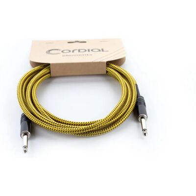 Cordial 14766 Audiokabel - Mono, 7,50 m, Schwarz-Gelb Textil Cordial 14766 Audiokabel - Mono, 7,50 m, Schwarz-Gelb Textil