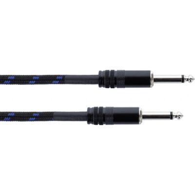 Cordial 14769 Audio Kabel - 3m, Mono Jack, Textile Schwarz-Blau Cordial 14769 Audio Kabel - 3m, Mono Jack, Textile Schwarz-Blau