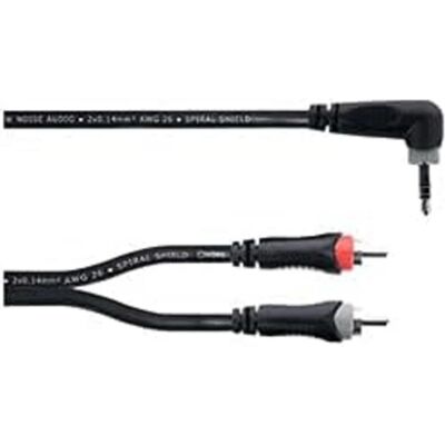Cordial 14860 Stereo ljud Y-Adapter 3m Svart PVC Cordial 14860 Stereo ljud Y-Adapter 3m Svart PVC