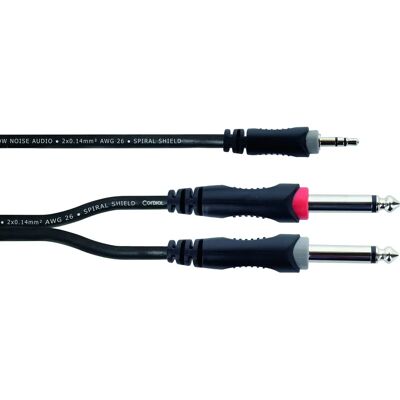 Cordial 14862 ljud Y-adapter - 3,5 mm till 6,3 mm mono/stereo kabel Cordial 14862 ljud Y-adapter - 3,5 mm till 6,3 mm mono/stereo kabel