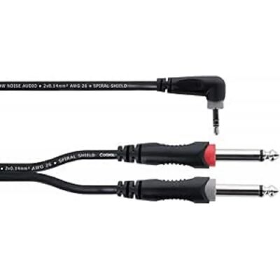 Cordial 14868 Câble Y-Adapter Audio - 3m Noir - Connecteurs Stéréo Mono - Publicité Cordial 14868 Câble Y-Adapter Audio - 3m Noir - Connecteurs Stéréo Mono - Publicité