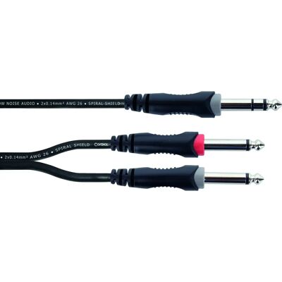 Cordial 14876 Y-ljudadapter - 1m svart PVC-kabel Cordial 14876 Y-ljudadapter - 1m svart PVC-kabel