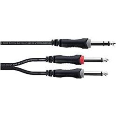 Cordial 14878 Audio Y-Adapter - 3m Sort Stereo Mono Kabel Cordial 14878 Audio Y-Adapter - 3m Sort Stereo Mono Kabel