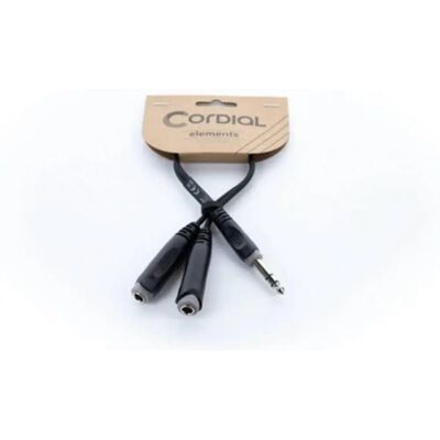 Cordial 14882 Jack Audio Y-Adapter - 0,3 M, Schwarz, Stereo Cordial 14882 Jack Audio Y-Adapter - 0,3 M, Schwarz, Stereo