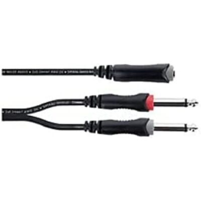 Cordial 14885 Jack Audio Y-Adapter - 0,3m Stereo Mono Cordial 14885 Jack Audio Y-Adapter - 0,3m Stereo Mono