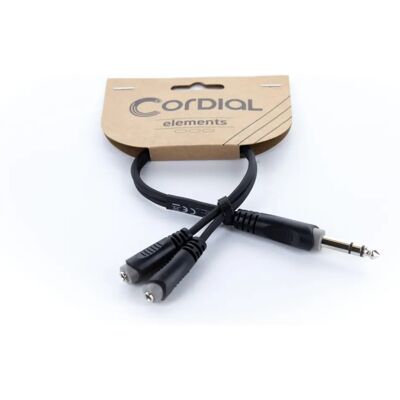 Cordial 14886 Jack Audio Y-Adapter - Stereo, 0,30 m, Schwarz Cordial 14886 Jack Audio Y-Adapter - Stereo, 0,30 m, Schwarz