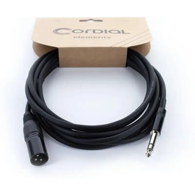 Cordial EM 1 MV Microphone Cable - 1m, Black - Audio Cable Cordial EM 1 MV Microphone Cable - 1m, Black - Audio Cable