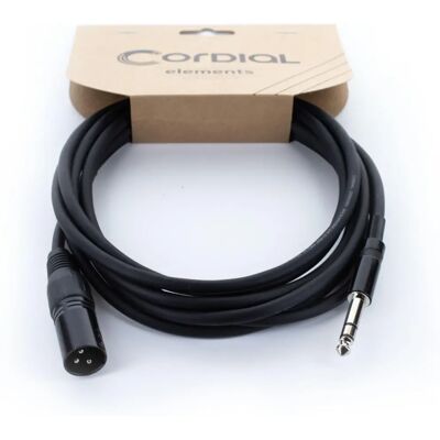 Cordial EM 6 MV Cable de Audio - 6m, XLR y Jack, Negro Cordial EM 6 MV Cable de Audio - 6m, XLR y Jack, Negro