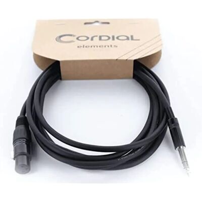Cordial EM 0,5 FV Cable XLR 0,50 M Negro - Cable de audio Cordial EM 0,5 FV Cable XLR 0,50 M Negro - Cable de audio