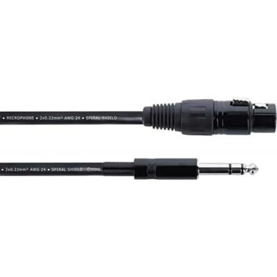 Cordial EM 6 FV XLR Connection Cable - 6m, Black, Microphone Cordial EM 6 FV XLR Connection Cable - 6m, Black, Microphone