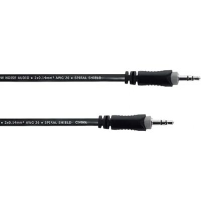 Cordial 14827 Audio Cable - 3.5mm Stereo, 0.5m, Black - Audio Cable Cordial 14827 Audio Cable - 3.5mm Stereo, 0.5m, Black - Audio Cable
