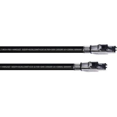 Cordial CSE HH 6A PUR Netzwerkkabel - Schwarz 20m, CAT6A, SF/UTP Cordial CSE HH 6A PUR Netzwerkkabel - Schwarz 20m, CAT6A, SF/UTP