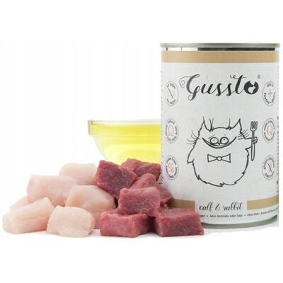GUSSTO Cat Fresh Kalv & Kanin - Wet Cat Food GUSSTO Cat Fresh Kalv & Kanin - Wet Cat Food