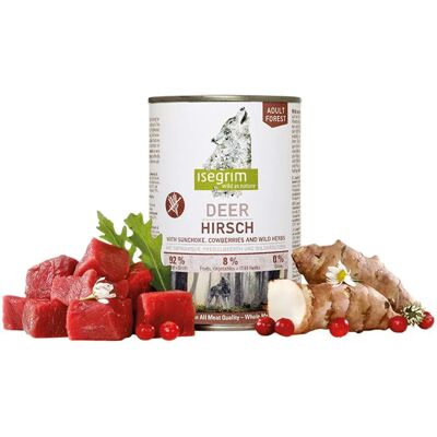 Isegrim 400g Natvoer voor Honden met Herten Smaak Isegrim 400g Natvoer voor Honden met Herten Smaak