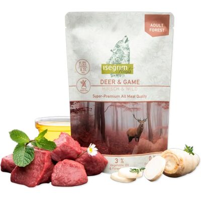 Isegrim Natvoer met Herten & Wild - 410g Isegrim Natvoer met Herten & Wild - 410g