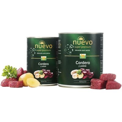 NUEVO 400 g Våtfoder med lamm och potatis för vuxna hundar NUEVO 400 g Våtfoder med lamm och potatis för vuxna hundar