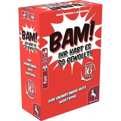 Pegasus Bam! Juego de Cartas para Fiestas - Divertido para 16+ Pegasus Bam! Juego de Cartas para Fiestas - Divertido para 16+