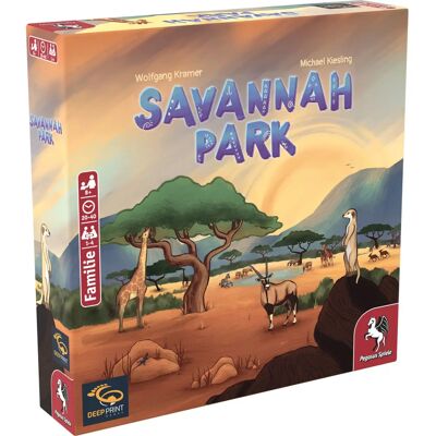 Pegasus Savannah Park, Brettspiel, für 1-4 Spieler, ab 8 Jahren Pegasus Savannah Park, Brettspiel, für 1-4 Spieler, ab 8 Jahren