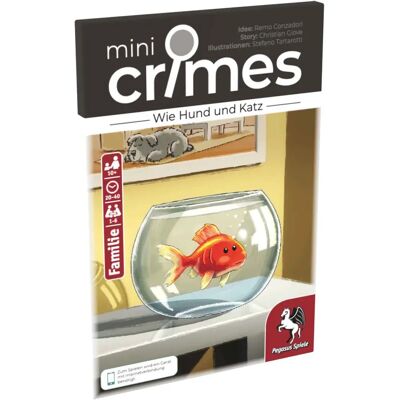 Pegasus MiniCrimes - Come Cane e Gatto - Gioco di Carte Familiare 40 min Pegasus MiniCrimes - Come Cane e Gatto - Gioco di Carte Familiare 40 min