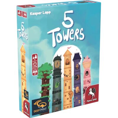 Pegasus Press 5 Türme Brettspiel - Strategie, Familienspiel, Kinder, Klassiker Pegasus Press 5 Türme Brettspiel - Strategie, Familienspiel, Kinder, Klassiker