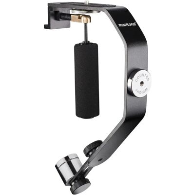 Treppiede per action camera Mantona con stabilizzatore - Nero e Argento Treppiede per action camera Mantona con stabilizzatore - Nero e Argento