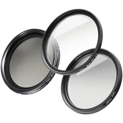 Ensemble de filtres Walimex 72mm - UV, Polariseur, ND Fader pour Paysages - Publicité Ensemble de filtres Walimex 72mm - UV, Polariseur, ND Fader pour Paysages - Publicité