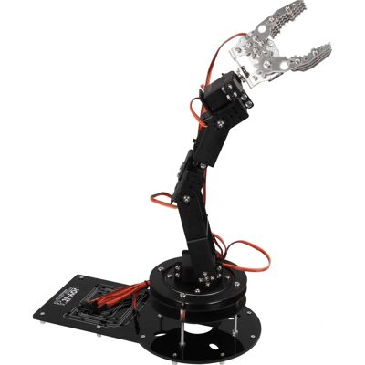 Joy-it Robotikarm-Kit - Robustes Aluminium, 6 Servos, 360° Drehung Joy-it Robotikarm-Kit - Robustes Aluminium, 6 Servos, 360° Drehung