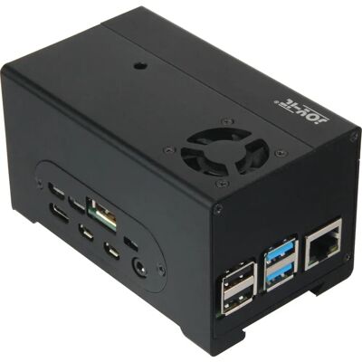 Joy-it Aluminium behuizing voor Raspberry Pi - Model RB-StromPi3 - Zwart Joy-it Aluminium behuizing voor Raspberry Pi - Model RB-StromPi3 - Zwart