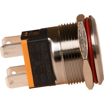 Joy-it BUTTON22C-L-RD RVS Drukknop - IP67, IK10, Rood LED Joy-it BUTTON22C-L-RD RVS Drukknop - IP67, IK10, Rood LED
