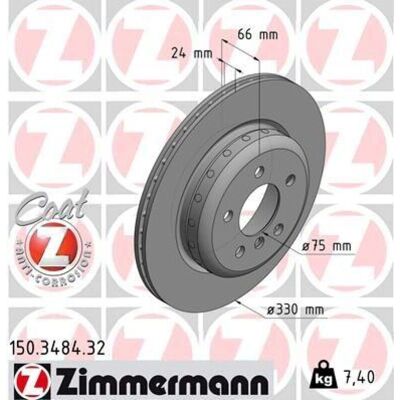 Zimmermann BMW Modell 150.3484.32 Sport Belüfteter Bremsscheibe Zimmermann BMW Modell 150.3484.32 Sport Belüfteter Bremsscheibe