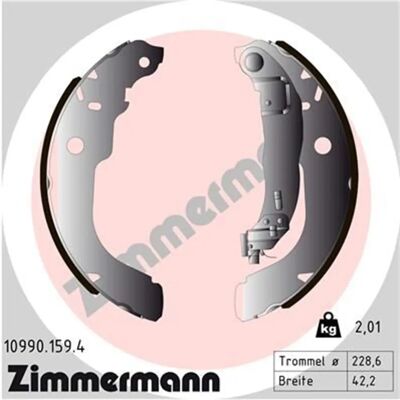 Zimmermann Brake Shoes Set - Compatible with Citroën/Peugeot - ECE R90 Approved Zimmermann Brake Shoes Set - Compatible with Citroën/Peugeot - ECE R90 Approved