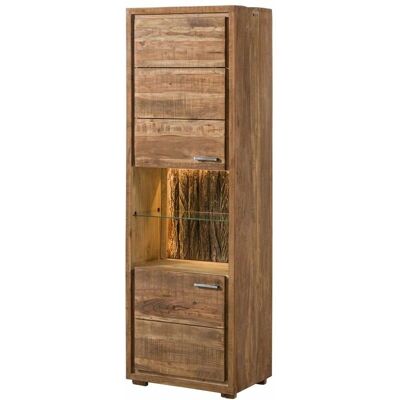 Massivmoebel24 - Modello 102 - Vetrina in Acacia Naturale - Moderno, con Corteccia Massivmoebel24 - Modello 102 - Vetrina in Acacia Naturale - Moderno, con Corteccia