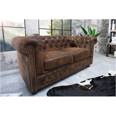 Invicta Chesterfield Sofa - Mikrofaser, 150x75x85cm - Sofa Typ Invicta Chesterfield Sofa - Mikrofaser, 150x75x85cm - Sofa Typ
