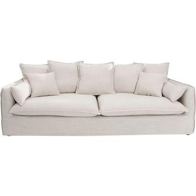 Invicta Modell 215 x 80 x 100 cm - Leinen Sofa - Natur - Moderner 3-Sitzer Invicta Modell 215 x 80 x 100 cm - Leinen Sofa - Natur - Moderner 3-Sitzer