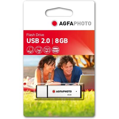 AgfaPhoto Clé USB 8GB - USB 2.0 - Argent - Publicité AgfaPhoto Clé USB 8GB - USB 2.0 - Argent - Publicité
