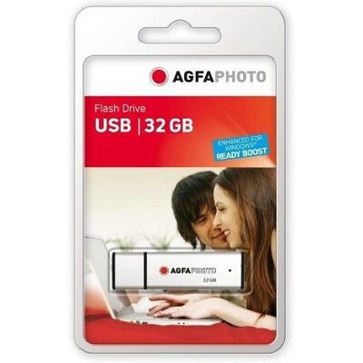 AgfaPhoto USB 32GB Memoria Flash - Plata - USB 2.0 - Almacenamiento portátil AgfaPhoto USB 32GB Memoria Flash - Plata - USB 2.0 - Almacenamiento portátil