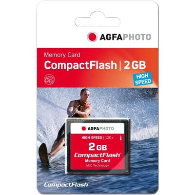 Tarjeta de memoria Agfa Compact Flash 2GB Alta Velocidad 120X Tarjeta de memoria Agfa Compact Flash 2GB Alta Velocidad 120X