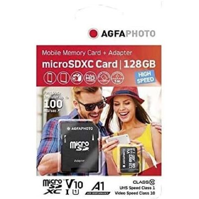 AgfaPhoto MicroSDXC 128GB Wysokiej Prędkości Klasa 10 U1 V10 - Karta pamięci AgfaPhoto MicroSDXC 128GB Wysokiej Prędkości Klasa 10 U1 V10 - Karta pamięci