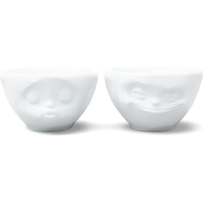 fiftyeight Set mit 2 Porzellanschalen - Glücklich & Kuss - 100ml fiftyeight Set mit 2 Porzellanschalen - Glücklich & Kuss - 100ml