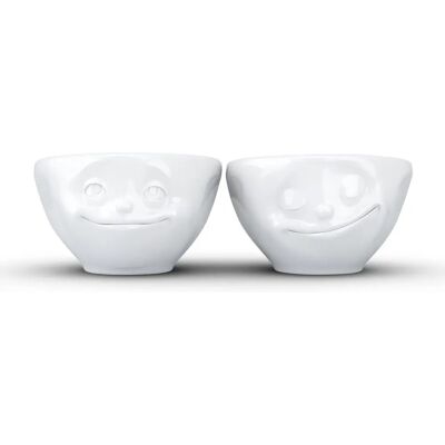 fiftyeight Allemagne Ensemble de 2 bols en porcelaine avec visages heureux et rêveurs fiftyeight Allemagne Ensemble de 2 bols en porcelaine avec visages heureux et rêveurs